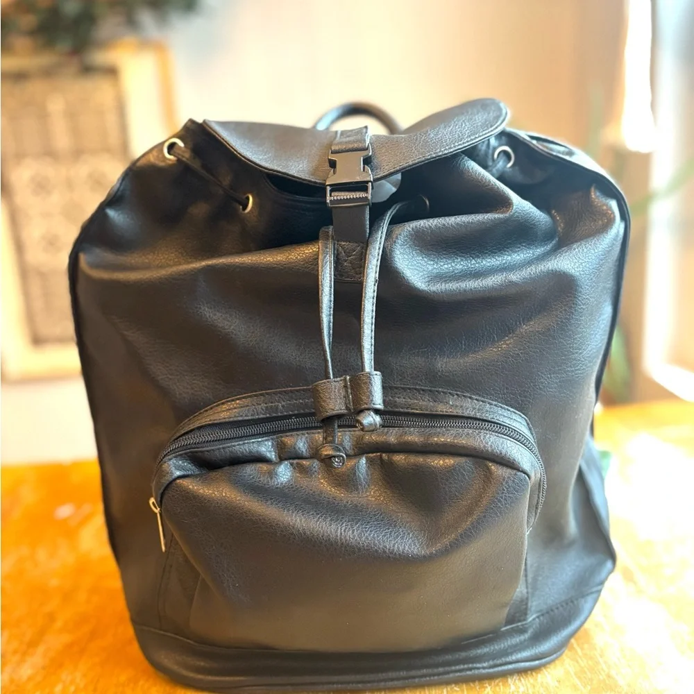 Unlisted by Kenneth Cole Black Leather Backpack
